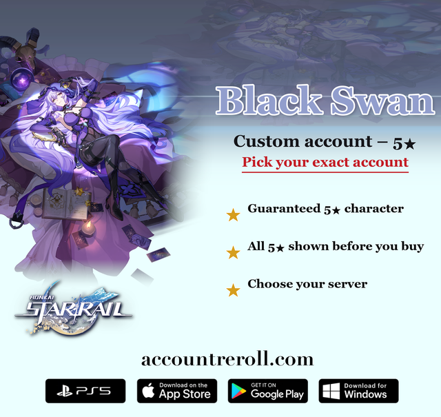 Black Swan Honkai Star Rail Custom Account