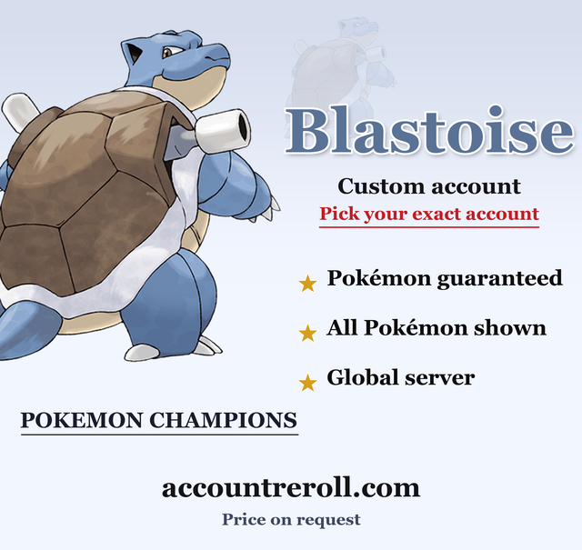 Blastoise Pokemon Champions Custom Account