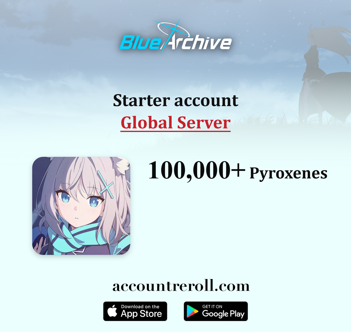 Blue Archive Starter Account with Pyroxenes [Global]