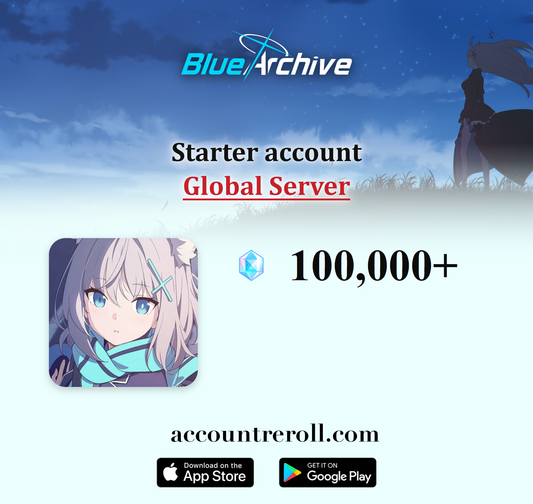 Blue Archive Starter Account with Pyroxenes [Global]