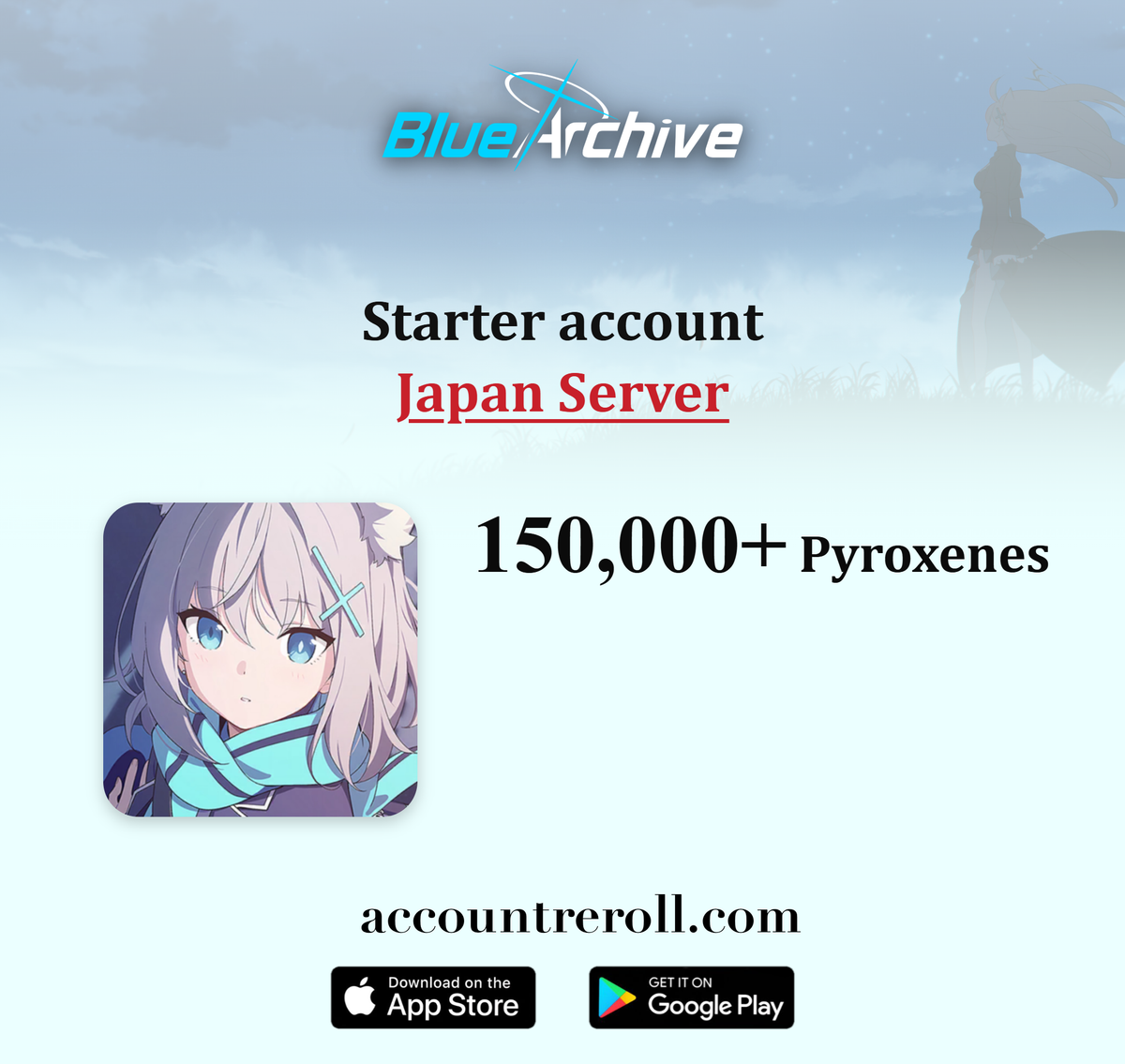 Blue Archive Starter Account with Pyroxenes [Japan]