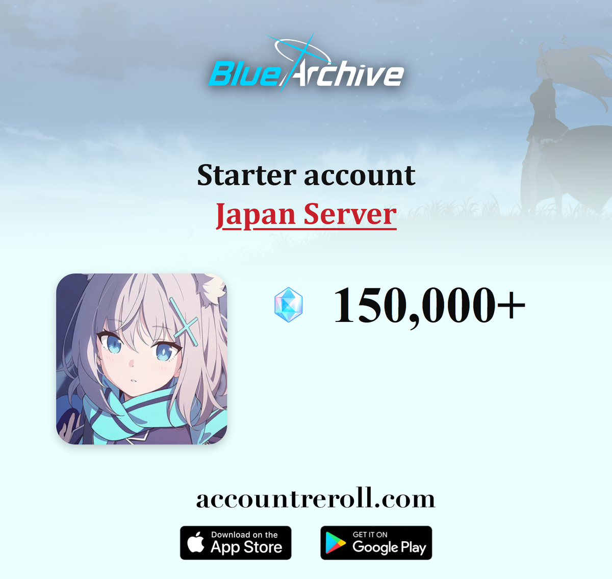 Blue Archive Starter Account with Pyroxenes [Japan]