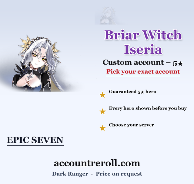 Briar Witch Iseria Epic Seven Custom Account