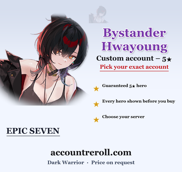Bystander Hwayoung Epic Seven Custom Account