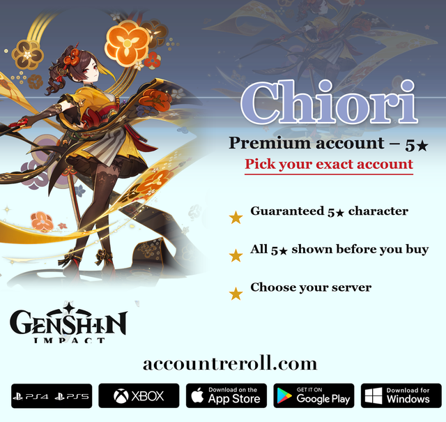 Chiori Genshin Impact Premium Custom Account