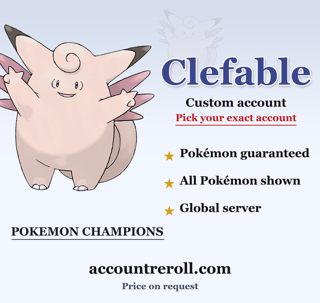 Clefable Pokemon Champions Custom Account