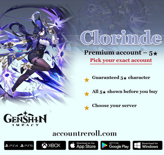 Clorinde Genshin Impact Premium Custom Account