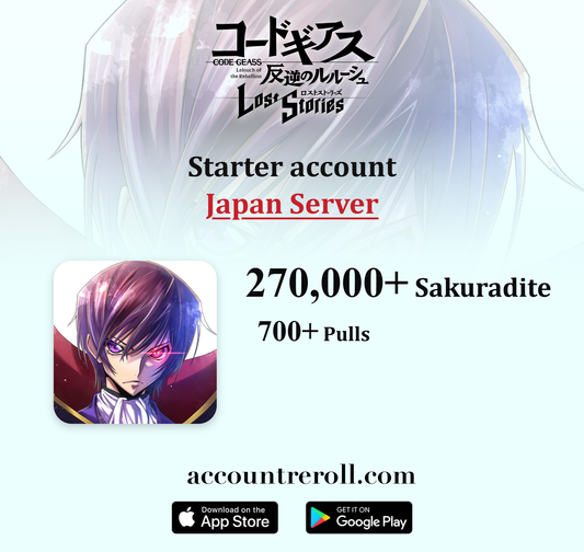 Code Geass: Lost Stories Starter Account [Japan]