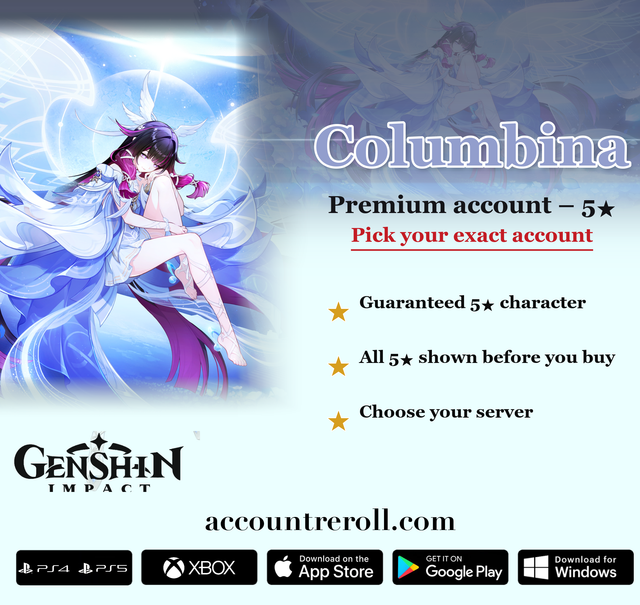 Columbina Genshin Impact Premium Custom Account