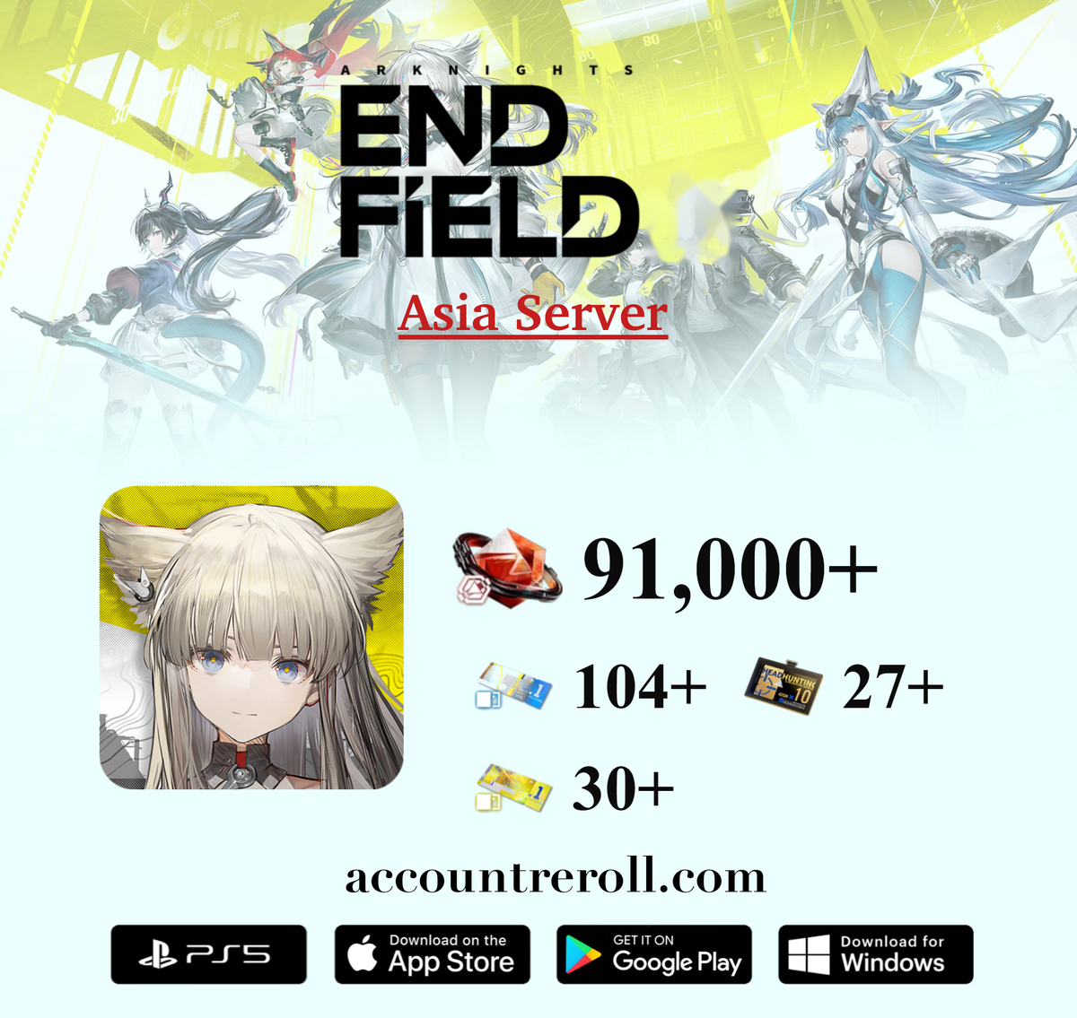Arknights: Endfield Reroll Account [Asia]