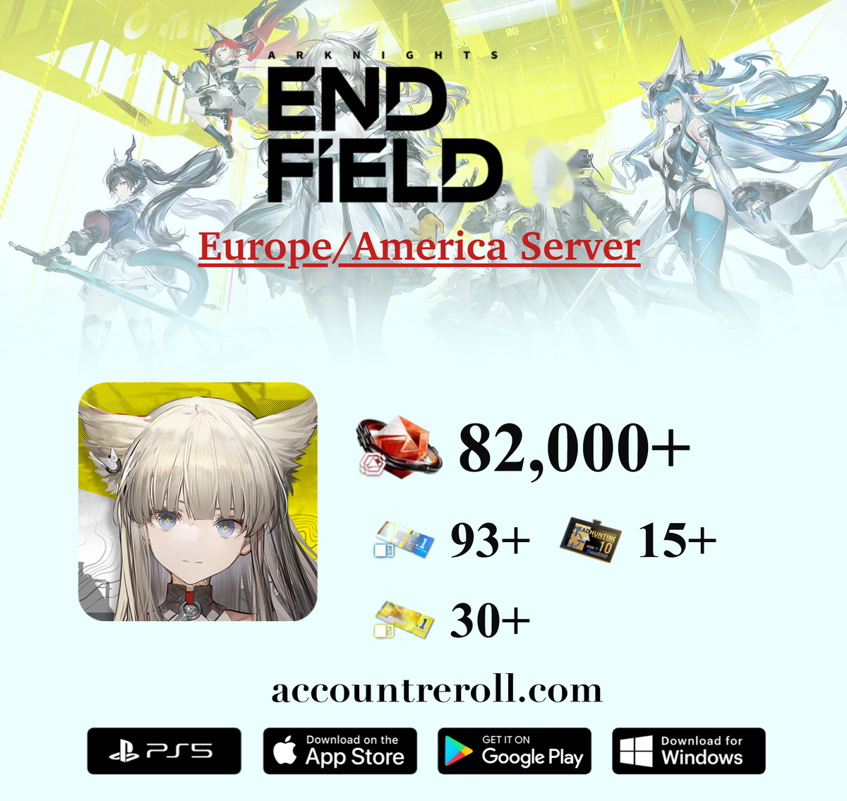 Arknights: Endfield Reroll Account [Europe/America]