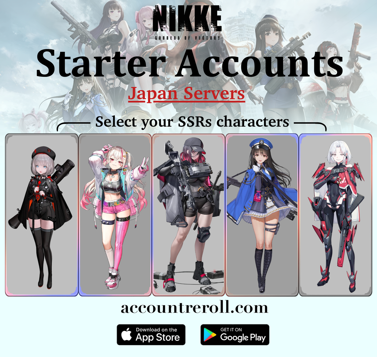 NIKKE Goddess of Victory Fresh Account with Guaranteed SSR [Japan]