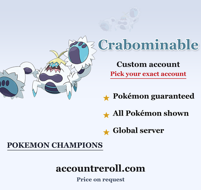 Crabominable Pokemon Champions Custom Account