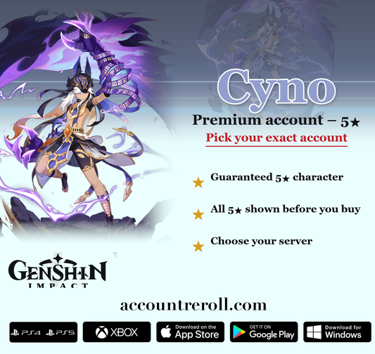 Cyno Genshin Impact Premium Custom Account