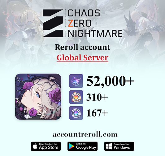 Chaos Zero Nightmare Reroll Account with Crystals [Global]