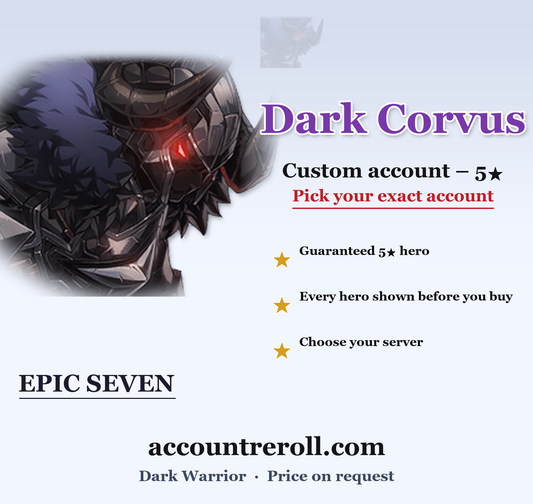 Dark Corvus Epic Seven Custom Account
