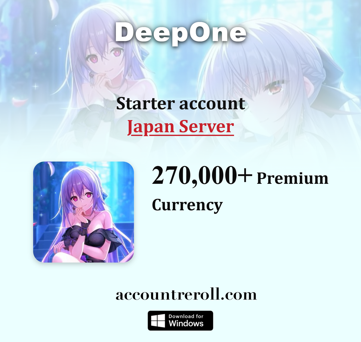 DeepOne Starter Account with SSR Characters [Japan]