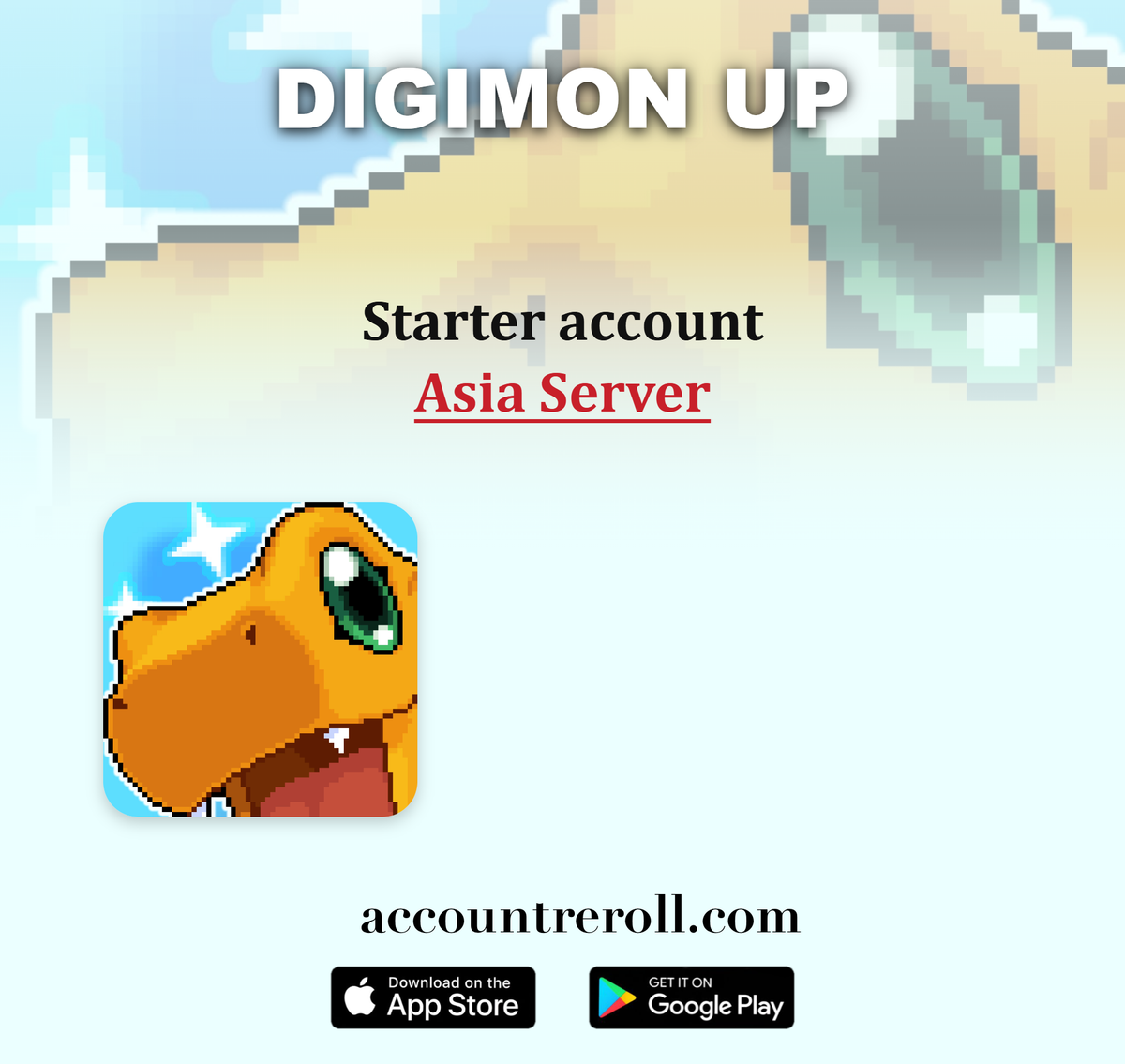 DIGIMON UP Starter Account with EX WarGreymon [Asia]