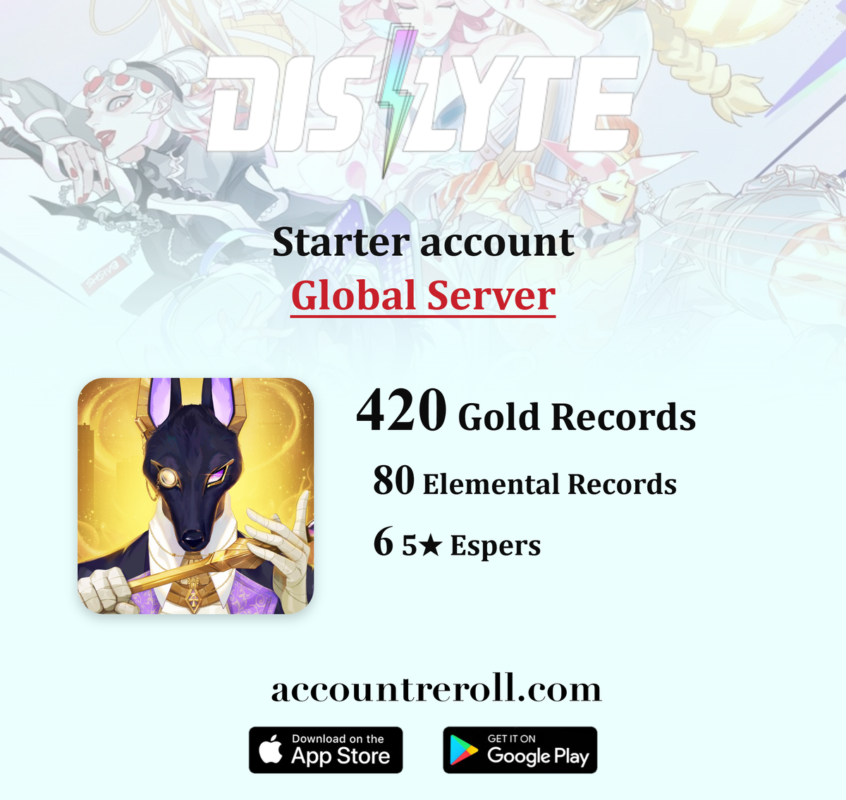 Dislyte Starter Account with Gold Records [Global]