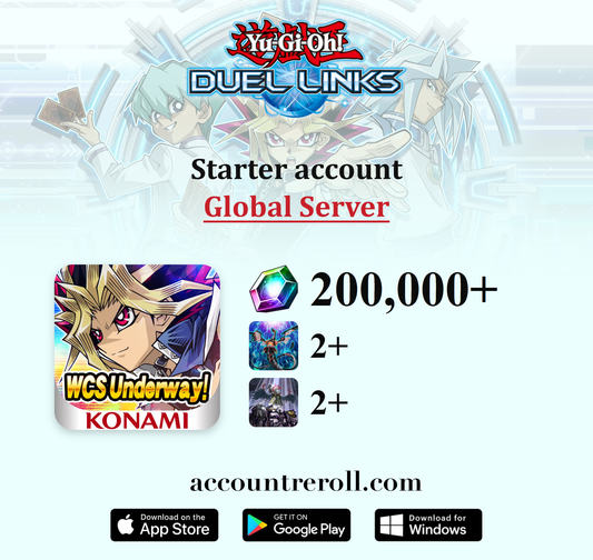 Yu-Gi-Oh! Duel Links Starter Account with Infinite Impermanence & Forbidden Droplet [Global]
