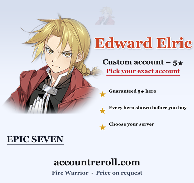 Edward Elric Epic Seven Custom Account