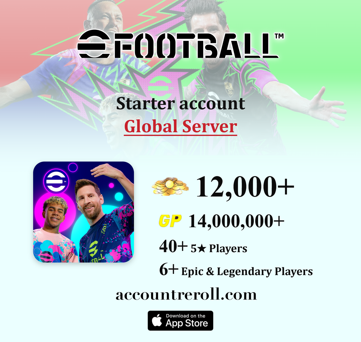 eFootball iOS Starter Account with Coins [Global]