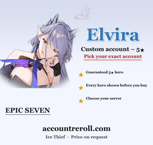 Elvira Epic Seven Custom Account