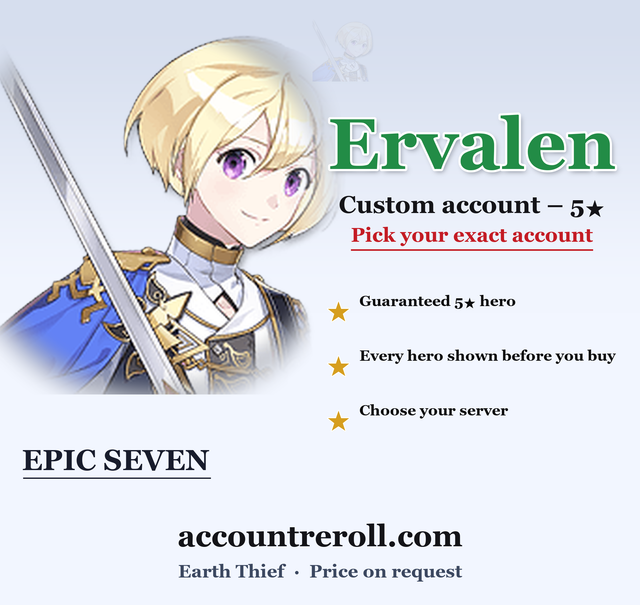 Ervalen Epic Seven Custom Account