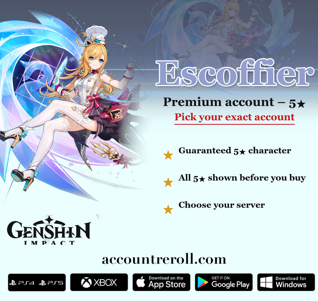 Escoffier Genshin Impact Premium Custom Account