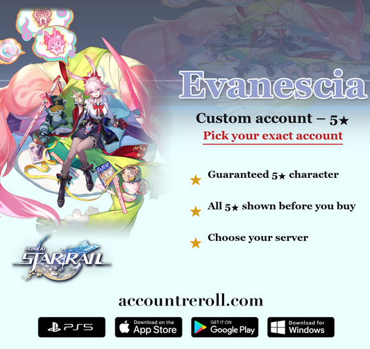 Evanescia Honkai Star Rail Custom Account