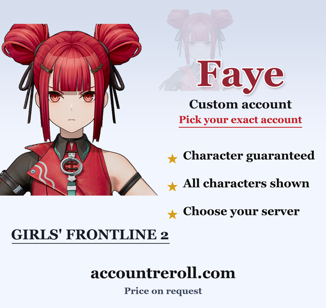 Faye Girls' Frontline 2 Custom Account