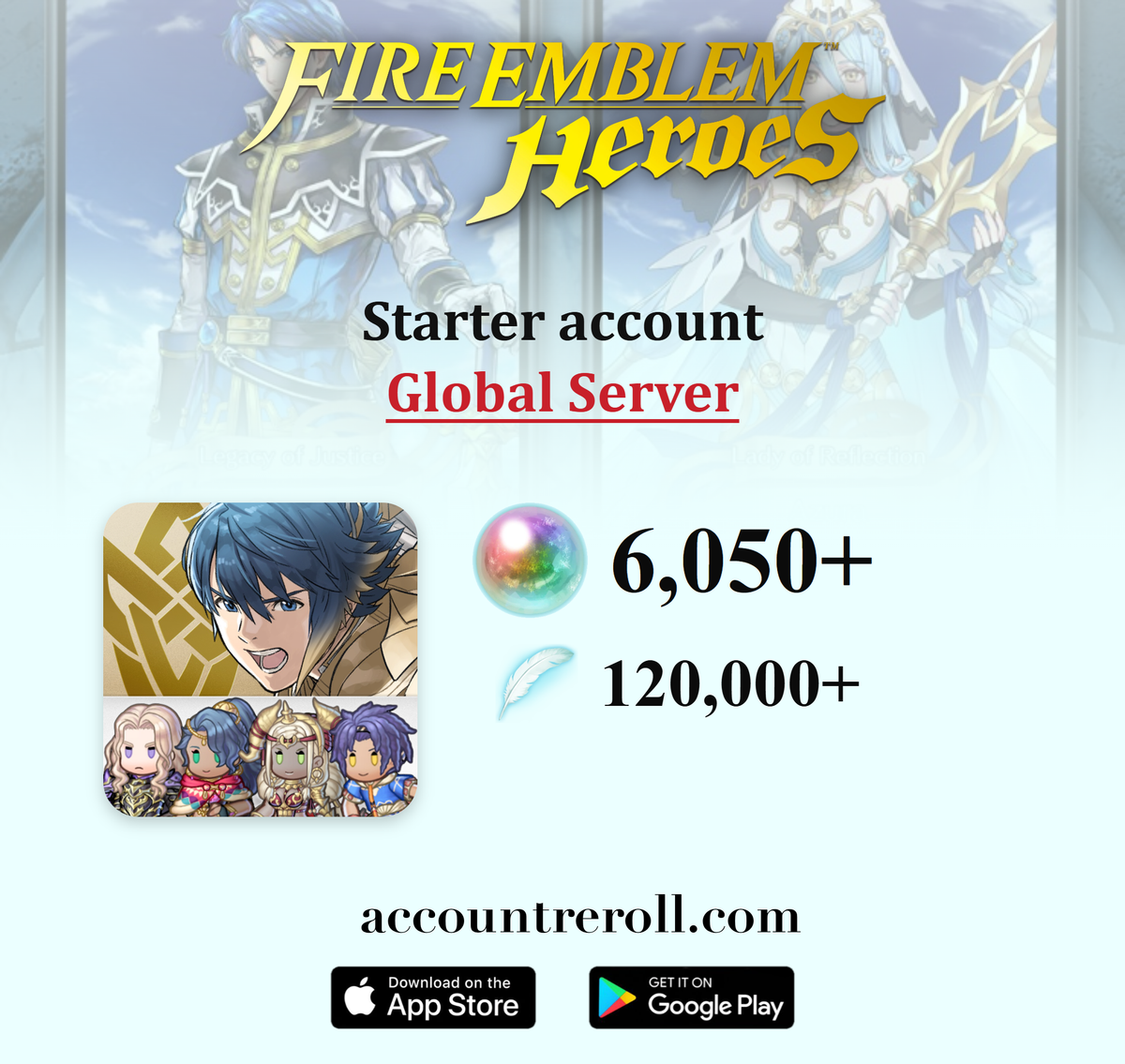 Fire Emblem Heroes Starter Account with Orbs [Global]