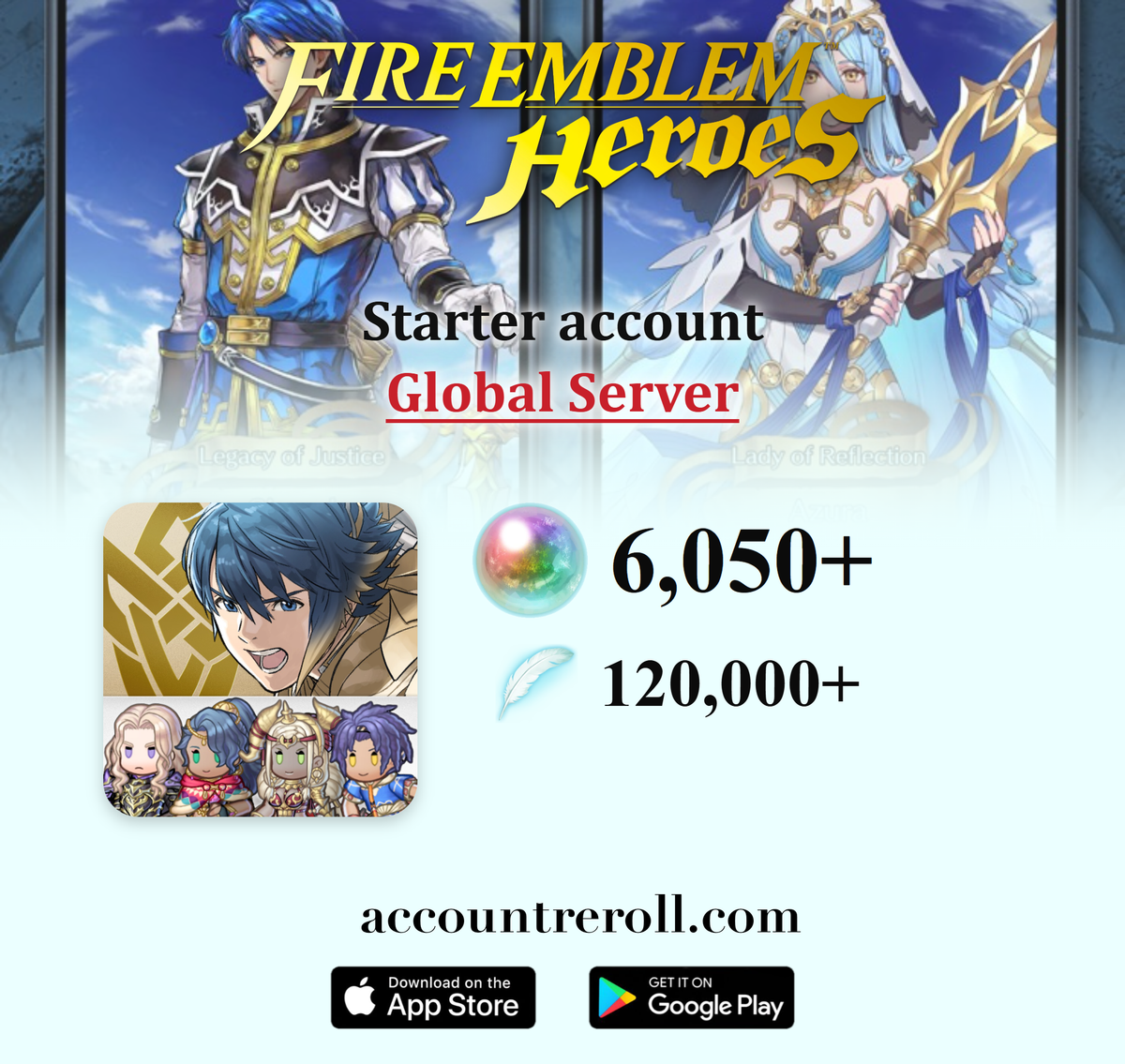 Fire Emblem Heroes Starter Account with Orbs [Global]
