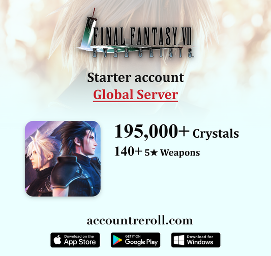 FINAL FANTASY VII EVER CRISIS Starter Account with Crystals [Global]