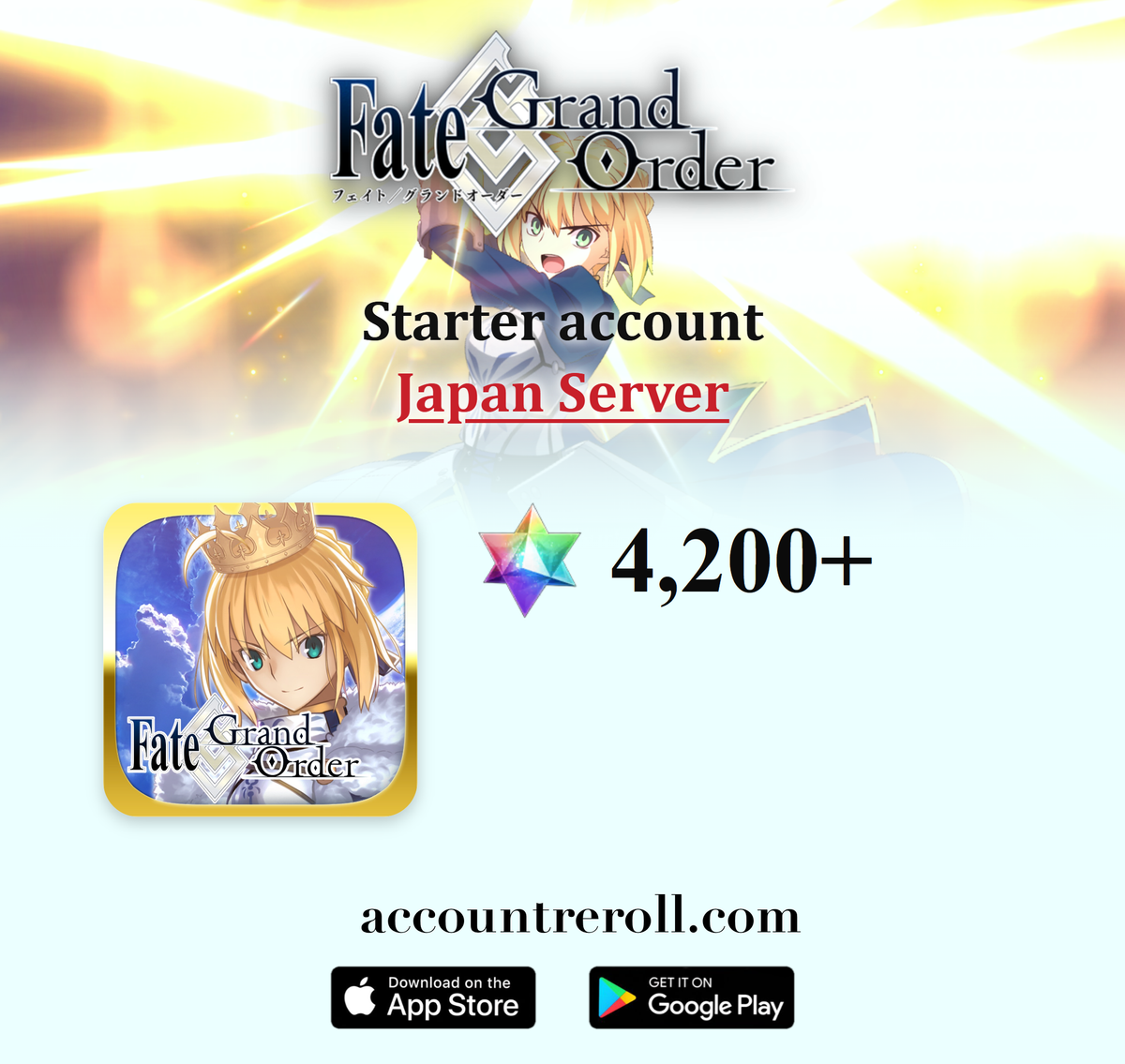Fate/Grand Order Starter Account with Limited Servants [Japan]