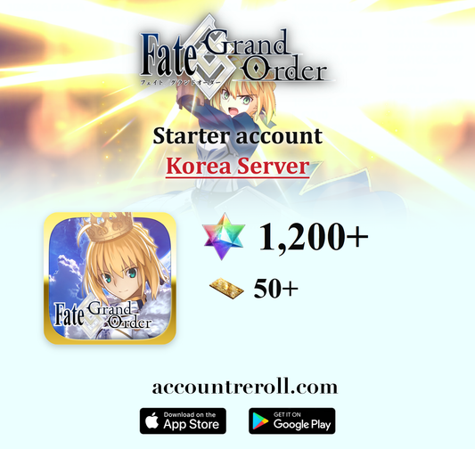 Fate/Grand Order Starter Account with Saint Quartz [Korea]