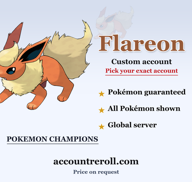 Flareon Pokemon Champions Custom Account
