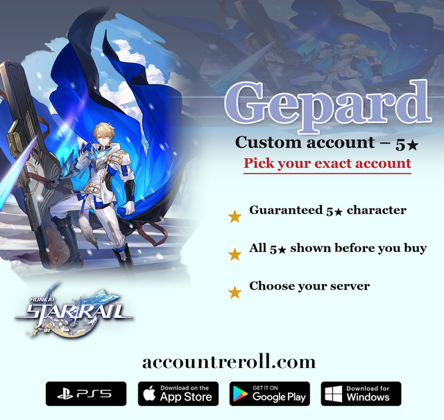 Gepard Honkai Star Rail Custom Account