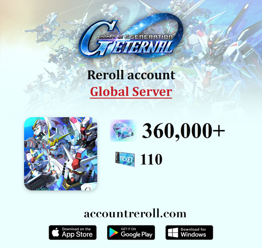SD Gundam G Generation Eternal Reroll Account with Diamonds [Global]