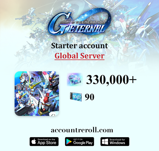 SD Gundam G Generation Eternal Starter Account with Limited UR Units [Global]