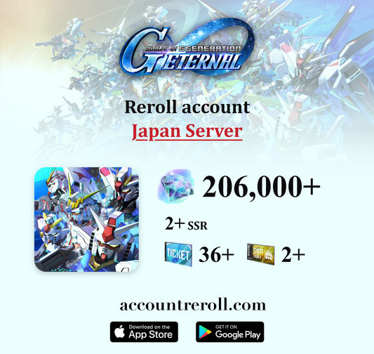 SD Gundam G Generation Eternal Reroll Account with Diamonds [Japan]