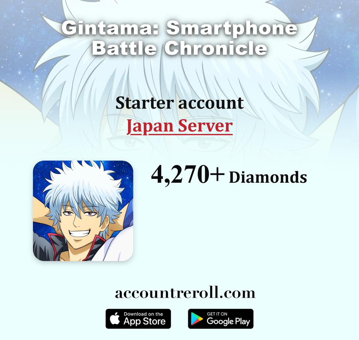 Gintama: Smartphone Battle Chronicle Starter Account with SSR Characters [Japan]