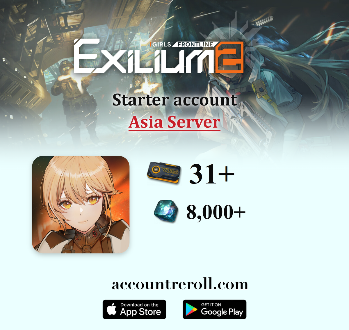 Girls' Frontline 2: Exilium Starter Account with Resources [Asia]