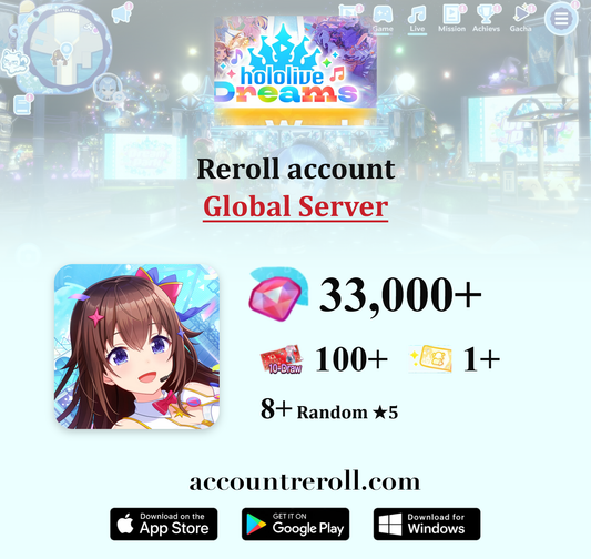 hololive Dreams Reroll Account with Diamonds [Global]