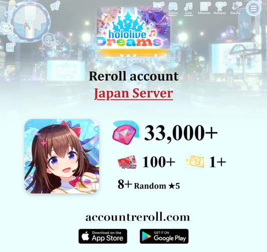 hololive Dreams Reroll Account with Diamonds [Japan]