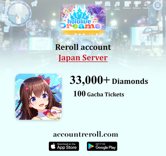hololive Dreams Reroll Account with Diamonds [Japan]