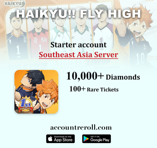 HAIKYU!! FLY HIGH Starter Account with Diamonds [Southeast Asia]