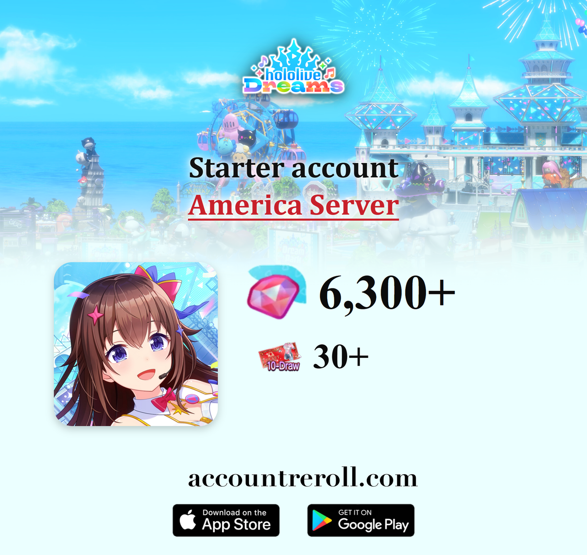 hololive Dreams Starter Account with Resources [America]