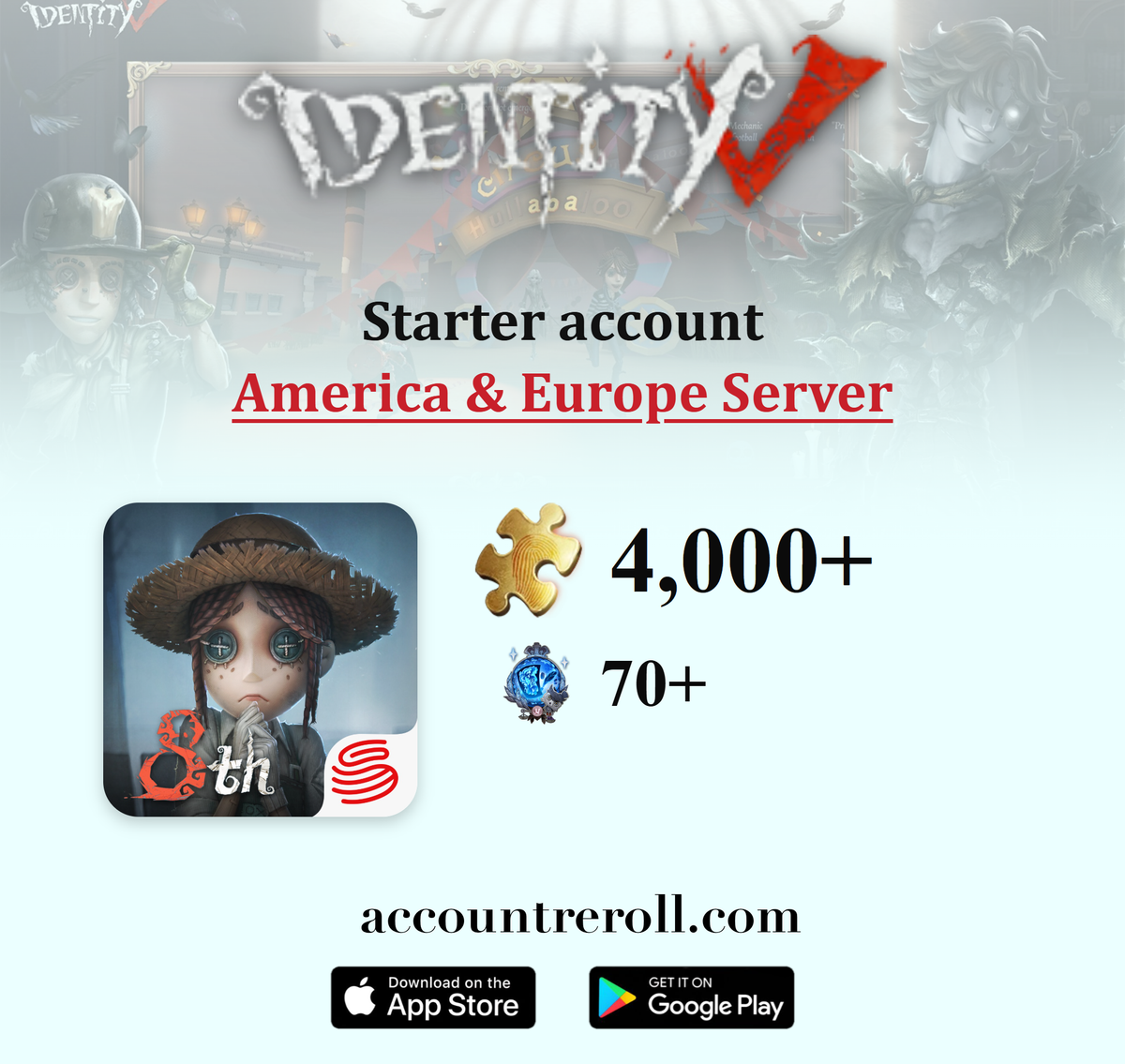 Identity V Starter Account with Clues [America & Europe]