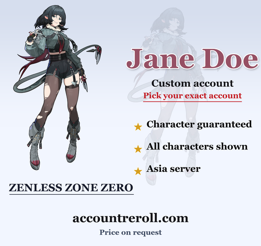 Jane Doe Zenless Zone Zero Custom Account